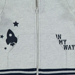 Gilet en molleton esprit teddy avec prints fantaisie 