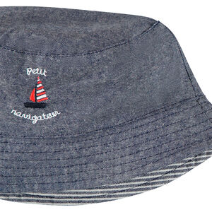 Bob en chambray avec bateau brodé 