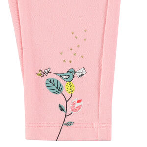 Jegging en milano print oiseau et fleurs 