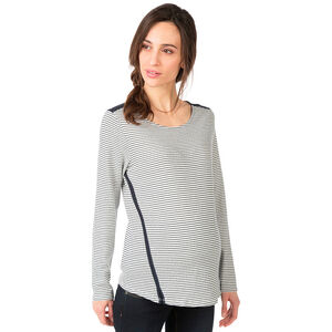 Tee-shirt de grossesse manches longues avec liens au dos  