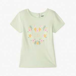 T-shirt manches courtes print pailleté fantaisie pour bébé fille 
