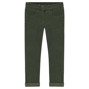 Junior - Pantalon en twill doublé polaire 