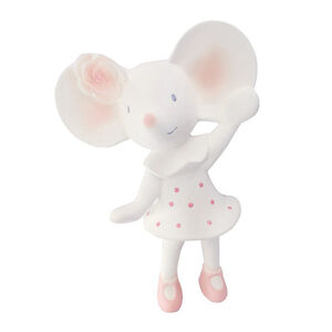 Hochet puet-puet Meiya la souris 16 cm - Rose 