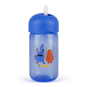 Gourde avec paille Booo - Bleu 