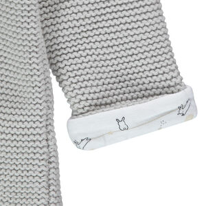 Gilet à capuche en tricot doublé de jersey imprimé all-over 