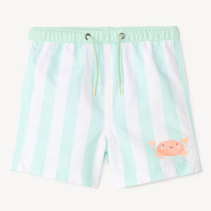 Short de bain à rayures motifs crabe pour bébé garçon 