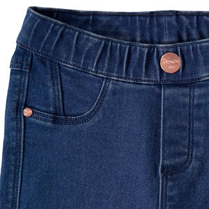 Jegging en denim like avec détails rose gold 