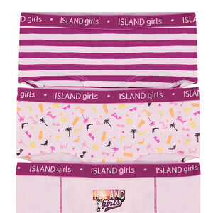 Junior - Lot de 3 shorties en coton avec motifs fantaisie 