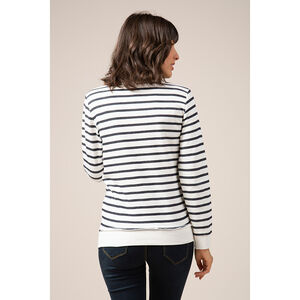 Sweat de grossesse esprit marinière 