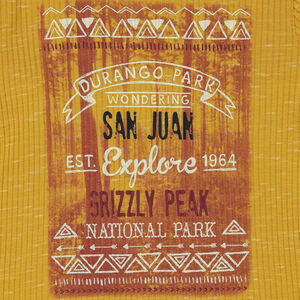 Tee-shirt manches longues en maille côtelée avec print fantaisie sur le devant 