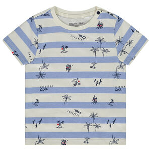 T-shirt manches courtes rayé à imprimé marin pour bébé garçon 