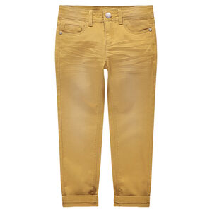 Pantalon en twill surteint effet crinkle  