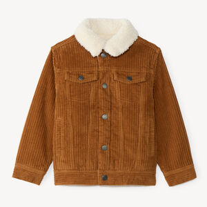 Veste garçon en velours côtelé doublée sherpa 