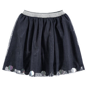Jupe volantée avec tulle pailleté et taille brillante 