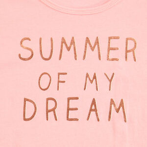 Junior - Tee-shirt manches courtes avec message printé et liens à nouer 