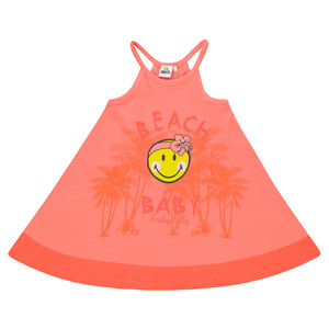 Robe d'été à bretelles print Smiley 
