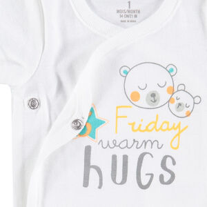 Lot de 7 bodies manches courtes avec print jour de la semaine 