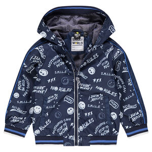 Coupe-vent doublé chambray avec Smiley printé all-over 