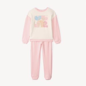Ensemble sweat colorblock fantaisie + jogging fille 