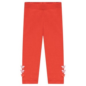 Legging mi-mollet en jersey avec papillons cousus 