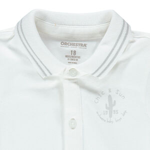 Combinaison courtes en coton piqué style polo 