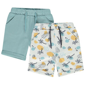 Lot de 2 bermudas fantaisie pour bébé garçon 