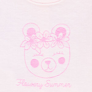 Dors-bien en velours avec ourson printé 