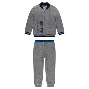 Jogging en molleton avec inscriptions printées 