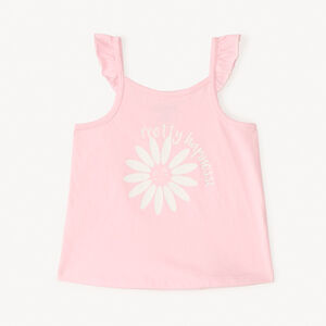 Débardeur en maille uni print fantaisie pour bébé fille 