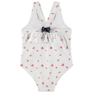 Maillot de bain 1 pièce imprimé et volanté pour bébé fille 