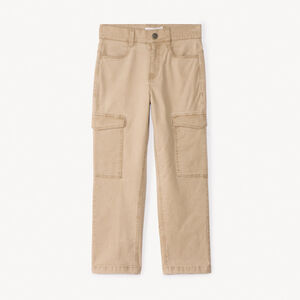 Pantalon cargo en toile unie garçon 