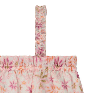 Crop top effet boule imprimé floral fille 