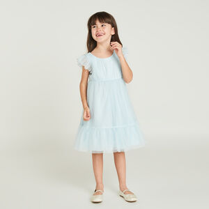 Robe en tulle pailletée uni fille 