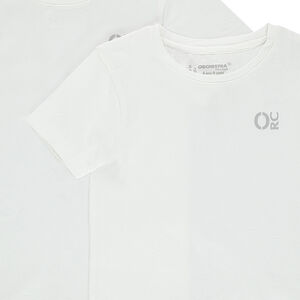 Lot de 2 tee-shirts en coton uni (maillots de corps) print logo 