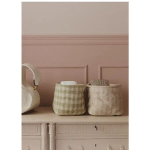 Panier matelassé 30x20x20cm Rose 
