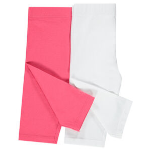 Lot de 2 leggings courts unis 