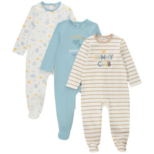 Lot de 3 dors-bien en jersey imprimé fantaisie pour bébé garçon 