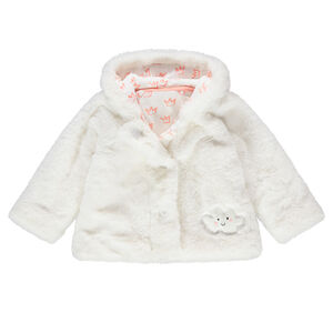 Veste en sherpa à capuche avec doublure en jersey imprimée 