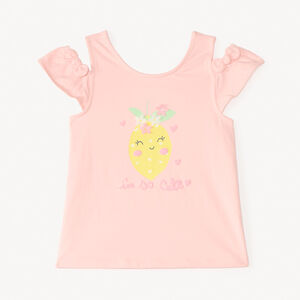 Débardeur à bretelles fantaisie print citron pour bébé fille 