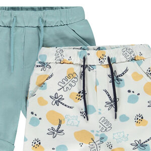 Lot de 2 bermudas fantaisie pour bébé garçon 