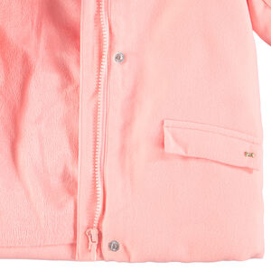 Manteau à capuche en drap de laine doublé sherpa  