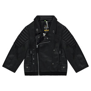 Perfecto en simili cuir avec rivets métallisés et texte printé au dos 