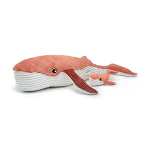 Peluche Ptipotos maman baleine et son bébé - Terracotta 