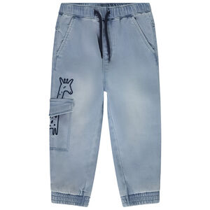 Jean jogger broderie girafe pour bébé garçon 