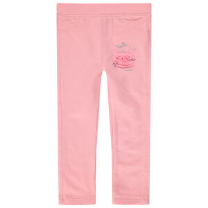 Jegging rose uni avec chat en sherpa 