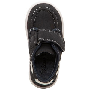 Chaussures bateau à scratch et lacets fantaisie au col 