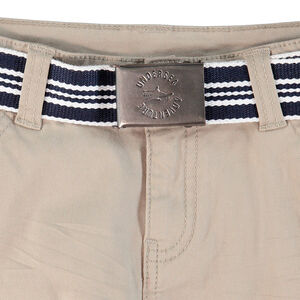 Pantalon en twill avec ceinture amovible et détails brodés 