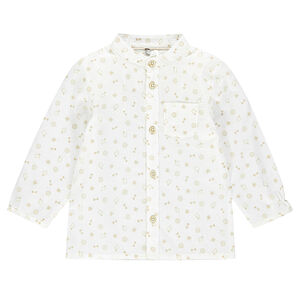 Chemise manches longues imprimée all-over 