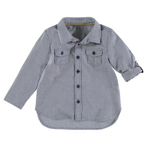 Chemise manches longues avec micro motif all-over 