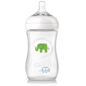 Biberon Natural Elephant 260 ml - Bleu/Vert 